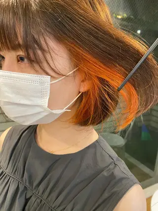 ショート カラー ヘアアレンジ インナーカラー/ KANAのヘアスタイル