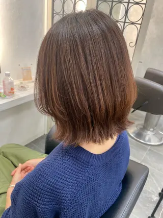 ミディアム カラー 堀 春奈のヘアスタイル