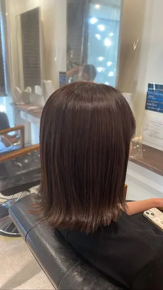 セミロング カラー 特化✨透明感カラー 白髪染め✨住田緋菜のヘアスタイル
