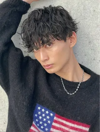 ショート メンズパーマ熊谷 フェザー/SOTAのヘアスタイル