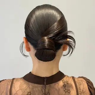 ミディアム ヘアアレンジ 立川 🫧 ブリーチ 艶髪カラー🧸✨️のヘアスタイル