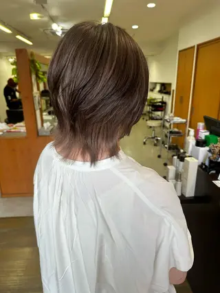 ミディアム カラー ブリーチカラー🫧 森　凪沙のヘアスタイル