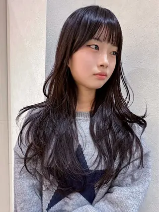 セミロング カラー 三宅 壱輝のヘアスタイル