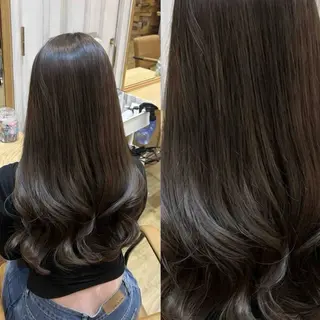 ロング カラー 👑髪質改善Wカラー 👑アユカのヘアスタイル