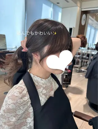 ミディアム カラー 🍼顔周りカット/ レイヤー/小川華奈のヘアスタイル