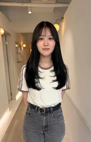 ロング 光岡 玲遠のヘアスタイル