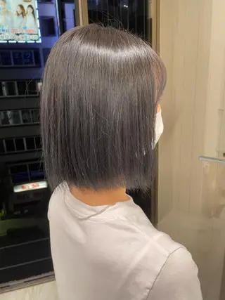 ミディアム カラー ヘアアレンジ 縮毛矯正/髪質改善/ ブリーチ毛/木元渓太のヘアスタイル