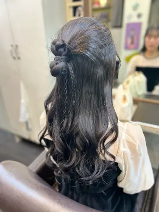 ロング ヘアアレンジ エクステ/ハイトーン Yukinaのヘアスタイル