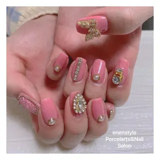 ミディアム ネイル 🐾enen style 🐾のネイルデザイン