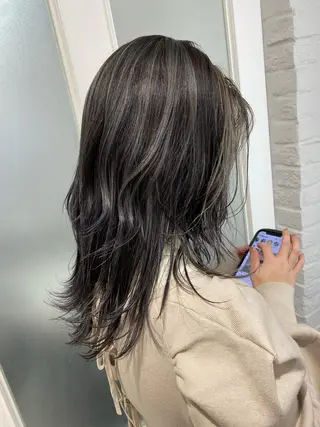 ロング カラー ハイトーン/メンズ 水野翔太のヘアスタイル
