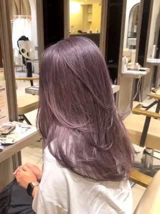 セミロング カラー 高槻No.1🇰🇷 韓国ヘア 橋口陽太のヘアスタイル