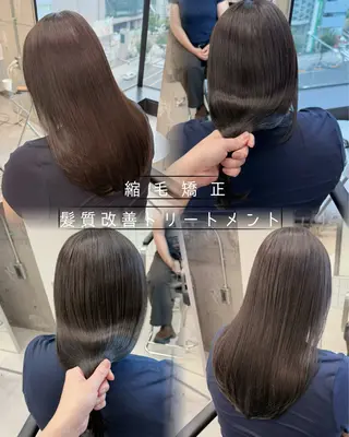 セミロング カラー パーマ 縮毛矯正/トレンド カラー🎀✨MIHOのヘアスタイル