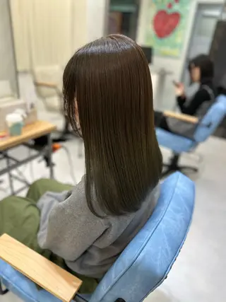 ミディアム 髪質改善🩵縮毛矯正 代々木/木下のヘアスタイル