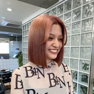 ミディアム カラー 渋谷ブリーチカラー✨ sara💛のヘアスタイル