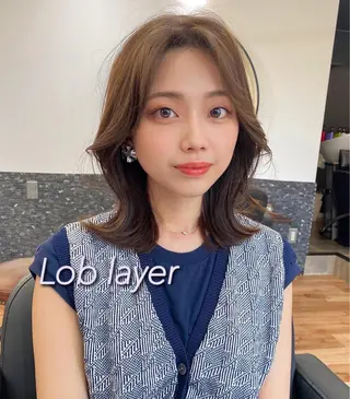 ミディアム カラー 似合わせレイヤー 🇰🇷荒木洋文のヘアスタイル