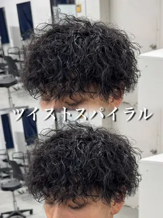パーマ メンズ ツイスパ/シャドウ MANARUのヘアスタイル