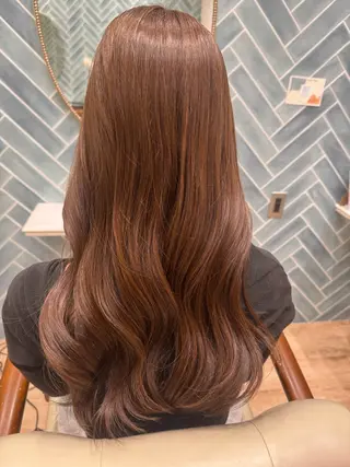 ロング カラー 河添 麗菜のヘアスタイル