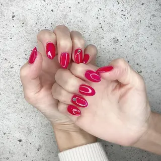 セミロング カラー パーマ ヘアアレンジ メンズ キッズ ネイル マツエク・マツパ Salon Ｋのネイルデザイン