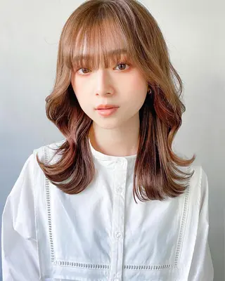 ミディアム 勝河 怜楊のヘアスタイル