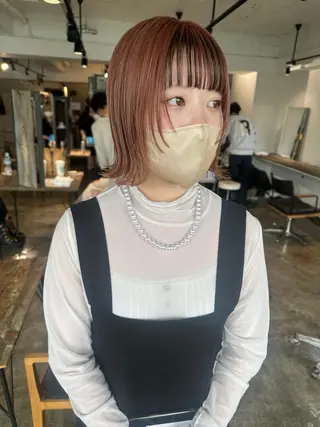 ミディアム カラー ✨艶ブリーチカラー ✨四ノ宮裕己のヘアスタイル