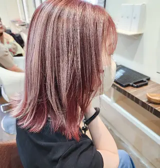 ミディアム ブリーチ、デザイン  カラー福士直矢のヘアスタイル