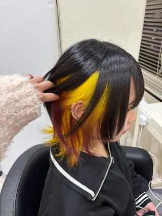 セミロング カラー ヘアアレンジ 💟RINNA 艶カラー💟のヘアスタイル