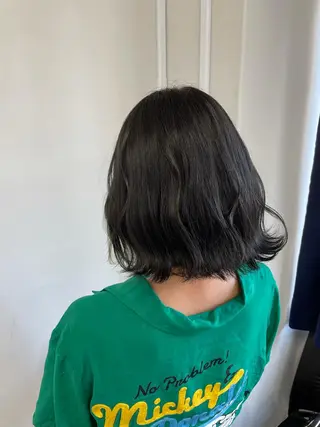 ミディアム カラー ヘアアレンジ 縮毛矯正/髪質改善/ ブリーチ毛/木元渓太のヘアスタイル