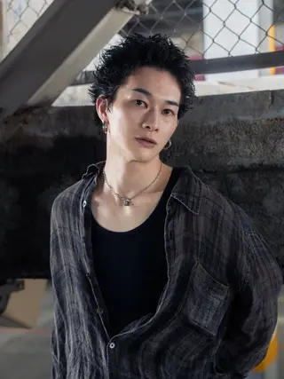 ショート パーマ メンズ カットモデル/ ブリーチ/いぶきのヘアスタイル