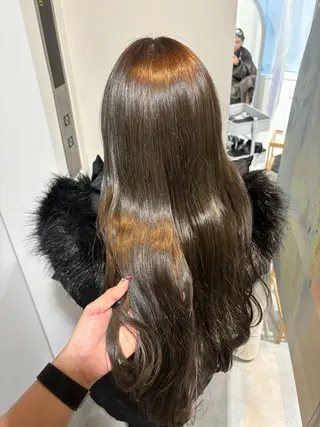 カラー 髪質改善×韓国艶髪 カラー ヒナタ🍒のヘアスタイル
