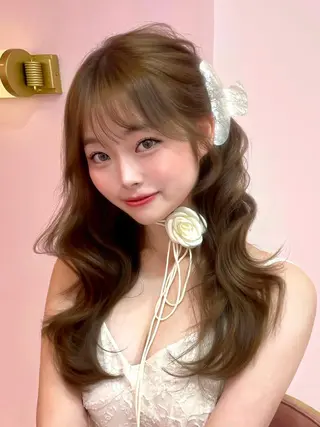 カラー ロング 渋谷/韓国ヘア/ 顔まわり♡Ayakaのヘアスタイル