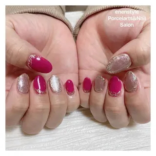 ミディアム ネイル 🐾enen style 🐾のネイルデザイン