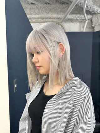 ミディアム カラー ブリーチ ハイトーン 特化🌈フジタハルキのヘアスタイル