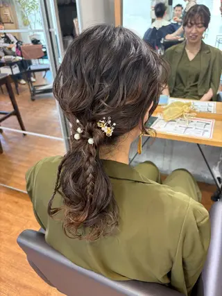 セミロング ヘアアレンジ 加藤志保 🎗️🫧モデル募集のヘアスタイル