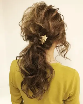 ロング カラー パーマ ヘアアレンジ ネイル マツエク・マツパ 吉川 宙翔のヘアスタイル
