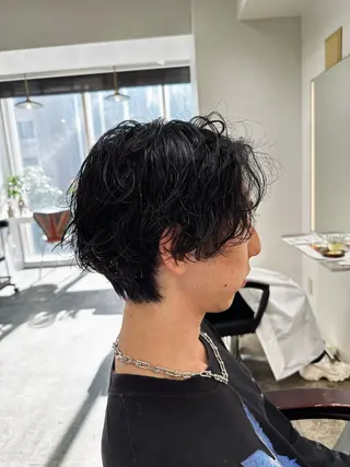 ショート パーマ メンズ 【海外風ヘア、 似合わせ】KAEDEのヘアスタイル