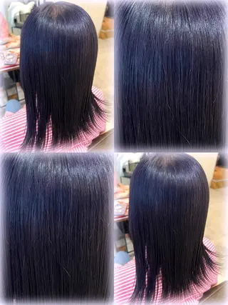 セミロング カラー 🪽ラベンダーカラー 暗髪透明感🪽レイナのヘアスタイル