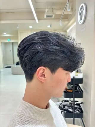 メンズ 横浜/メンズカット 曲がる縮毛矯正のヘアスタイル