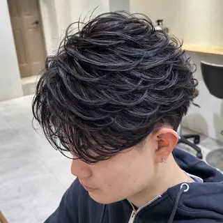 ショート パーマ メンズ 🇰🇷韓国フェザー パーマ🪽‪/ユウトのヘアスタイル