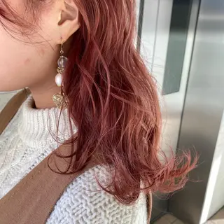 セミロング カラー ヘアアレンジ 美髪矯正 韓国レイヤーのヘアスタイル