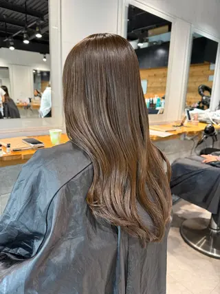 ロング カラー NANAMI🩵 大人可愛い韓国ヘアのヘアスタイル
