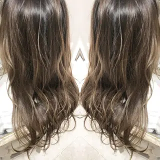 ロング カラー ヘアアレンジ See by merのマツエク・マツパデザイン