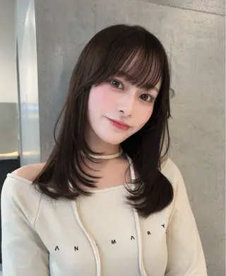 セミロング カラー 🌫️大人韓国ヘア 🌫️naoyaのヘアスタイル