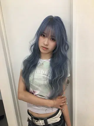 ロング カラー Hanaka🪷 ニュアンス×レイヤーのヘアスタイル