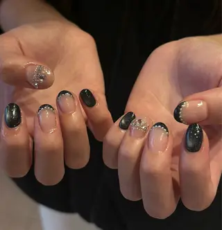 ネイル AQUA ໒꒱ ‧₊˚のネイルデザイン