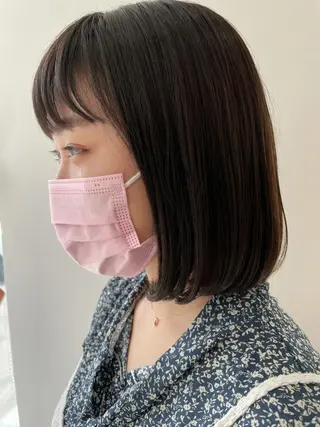 ミディアム カラー パーマ 店長福島成美/髪質 改善縮毛矯正/カラーのヘアスタイル