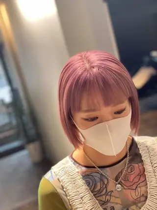 ショート カラー ブリーチ特化 梅田本多翔のヘアスタイル
