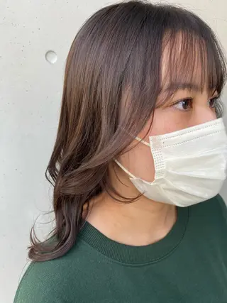 セミロング 髪質改善 メンズパーマゆうひのヘアスタイル