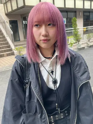 ショート カラー ヘアアレンジ ブリーチ矯正髪質改善 ✨オオエタクミのヘアスタイル