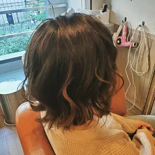 ミディアム カラー spa hair ark 富井直美のヘアスタイル