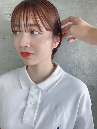 ショート カラー ボブパーマコテ巻き風 パーマNo1深江秀平のヘアスタイル